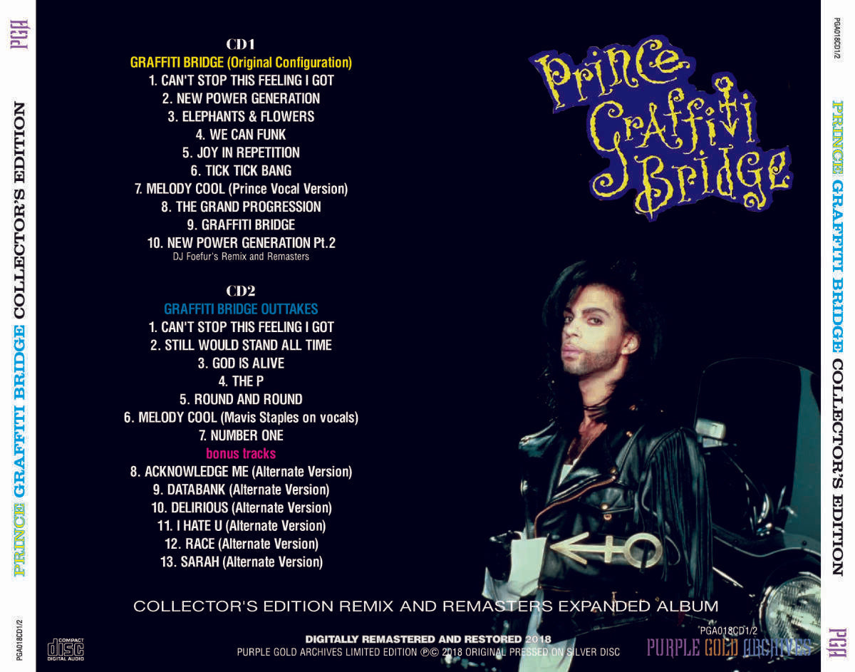 PRINCE Graffiti Bridge Collector's Edition 2CD Remix And Remasters Expanded Album