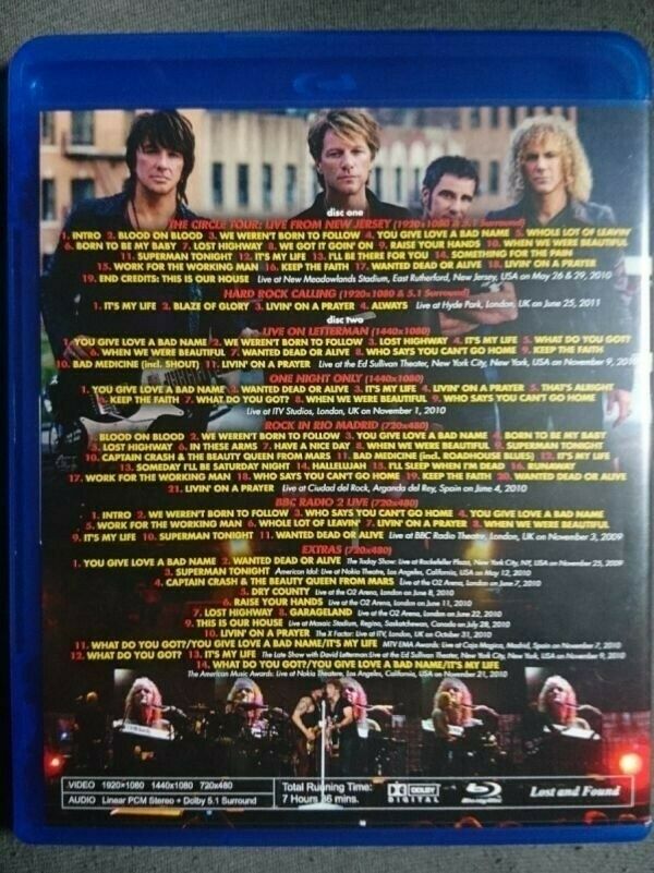 Bon Jovi The Circle Greatest Hits 2009-2011 Blu-ray 2BDR