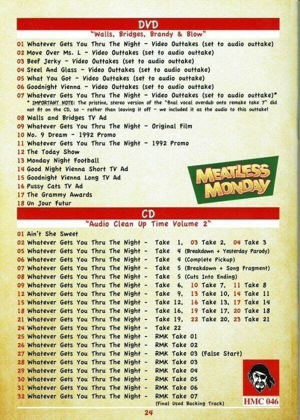 John Lennon WALLS, BRIDGES, BRANDY & BLOW Reconstructions Vol.2 (CD+DVD BOOKLET)