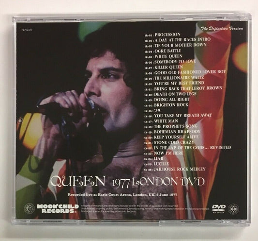 Queen 1977 London DVD The Definitive Version Moonchild Records 1 Disc Case Set
