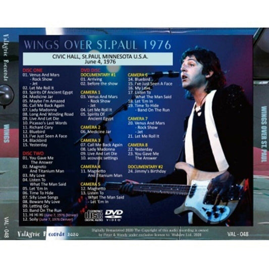 Paul McCartney 1976 Wings Over St. Paul USA Civic Hall 2CD 1DVD Set Music Rock