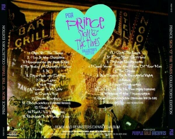 Prince Sign "O" The Times Collector's Edition Outtakes 4CD Set