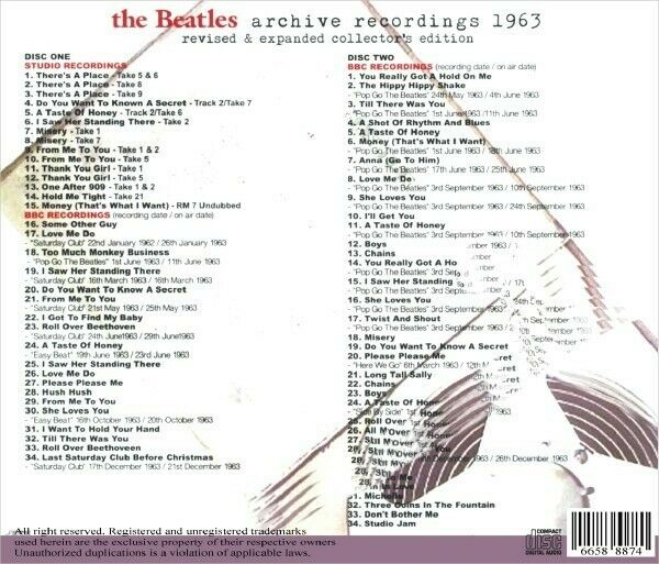 The Beatles / Archive Recordings 1963 Collector's Edition 2CD Factory Silver Discs