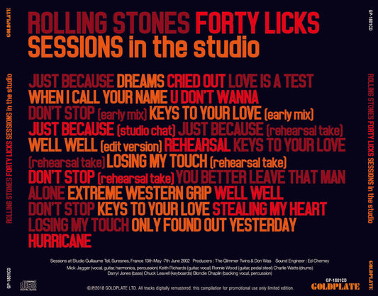 The Rolling Stones Forty Licks Sessions In The Studio Guillaume Tell CD 1 Disc