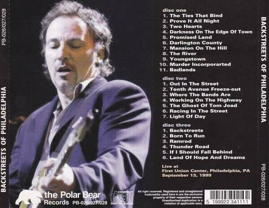 Bruce Springsteen & The E Street Band Philadelphia 1999 CD 3 Discs 24 Tracks F/S