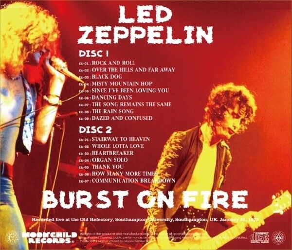 Led Zeppelin Burst On Fire Winston Remaster 2CD Moonchild