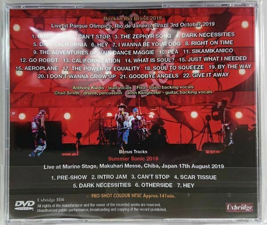 Red Hot Chili Peppers Rock In Rio Brasil 2019 3rd October DVD 1 Disc