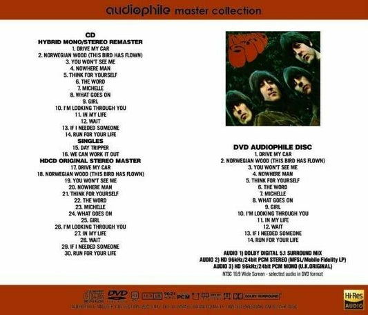 The Beatles Rubber Soul Audiophile MASTER COLLECTION 2017 1CD 1DVD 2 Discs Set