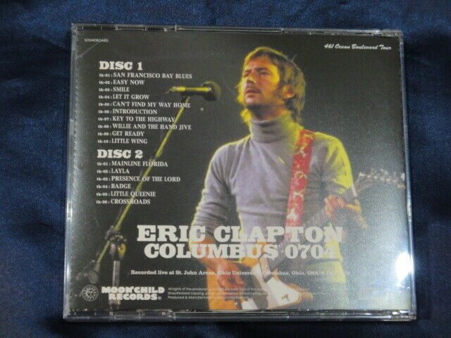 Eric Clapton Columbus 0704 2CD 16 Tracks Moonchild Records