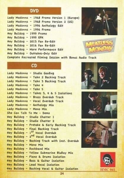 The Beatles Lady Madonna & Hey Bulldog 1CD 1DVD Booklet Set TMOQ Gazette
