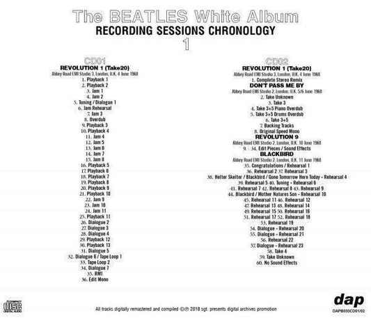 The Beatles White Album Recording Sessions Chronology 12CD Set Rock Music F/S