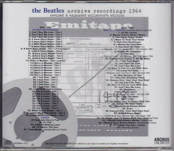 The Beatles ARCHIVE RECORDINGS 1964 Collector's Edition 2CD Revised & Expanded
