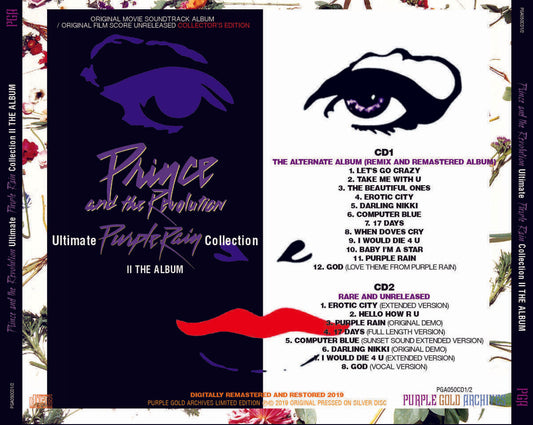 Prince Purple Rain Ultimate Collection II 2CD Purple Gold Archives Collection