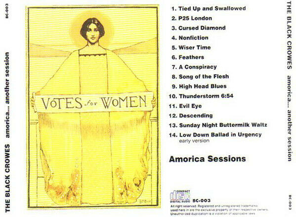 The Black Crowes Amorica Another Session CD 1 Disc 14 Tracks Rock Music