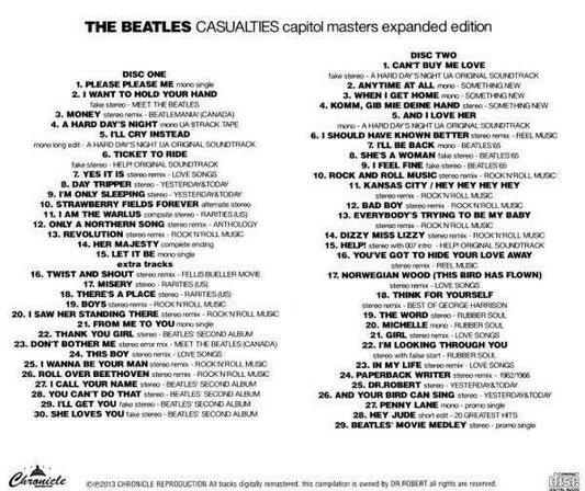The Beatles Casualties Capitol Masters Expanded Edition CD 2 Discs Case Set F/S