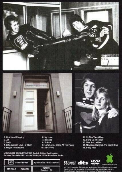 Paul McCartney One Hand Clapping Standard Edition DVD 1 Disc 15 Tracks Music F/S