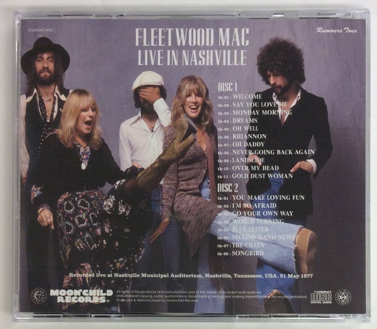 Fleetwood Mac Live In Nashville 1977 2CD 19 Tracks Moonchild Records