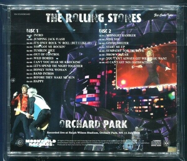 The Rolling Stones Orchard Park 2015 Soundboard 2CD Moonchild