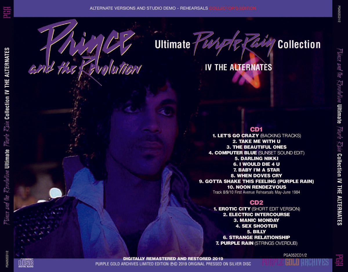Prince & The Revolution Purple Rain Ultimate Collection IV The Alternates 2 CD