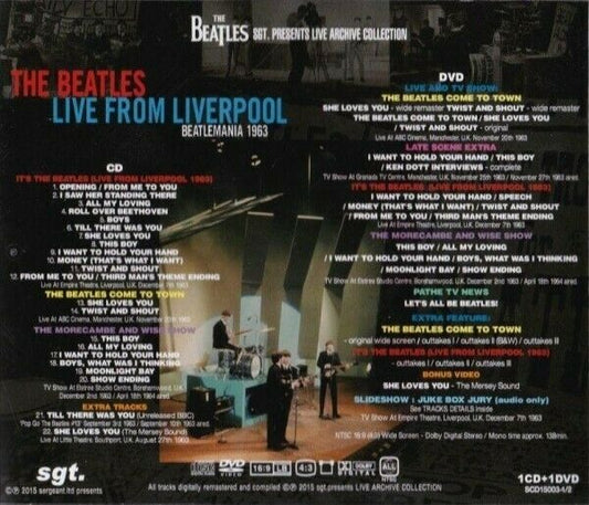 The Beatles Live From Liverpool 1963 1CD 1DVD Set 22 Tracks Music Rock Pops F/S