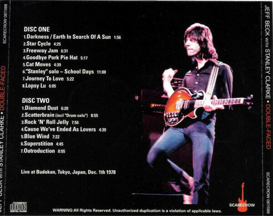 Jeff Beck Stanley Clarke Double Faced 2CD Tokyo Budokan 1978 December