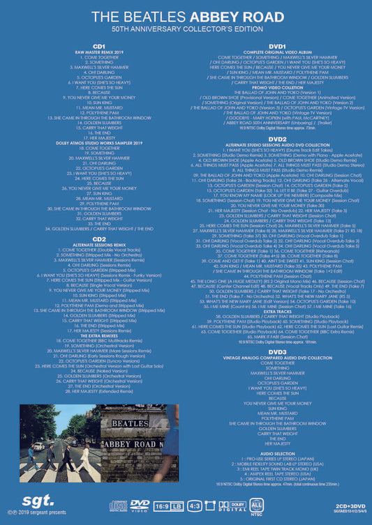 The Beatles Abbey Road 50th Anniversary Collector's Edition 2 CD 3 DVD Case Set