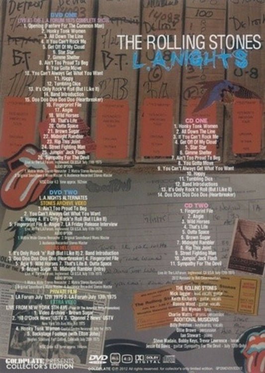 The Rolling Stones LA Nights 1975 Los Angeles USA July 11&13 2CD 2DVD Music Rock
