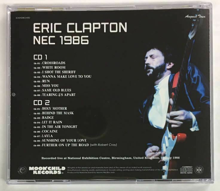 Eric Clapton Nec 1986 August Tour 2CD Moonchild