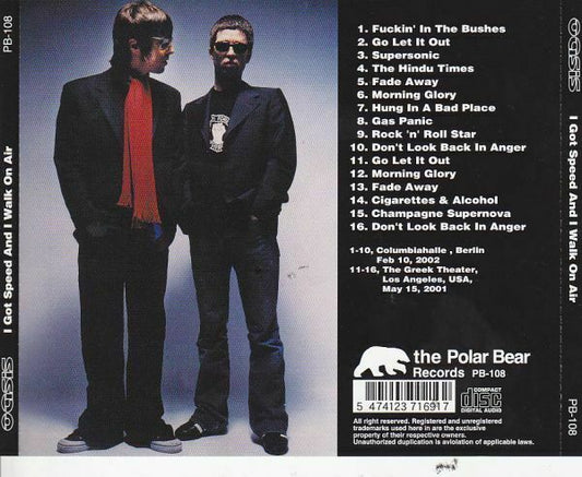 Oasis I Got Speed And I Walk On Air Berlin Germany 2002 CD 1 Disc 16 Tracks F/S