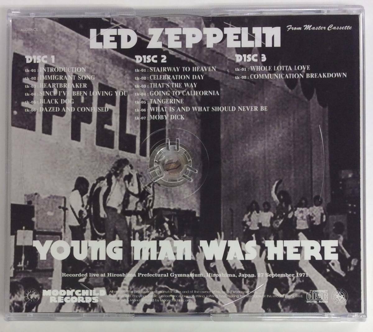 Led Zeppelin Young Man Was Here 1971 Master Cassette 3CD Audience
