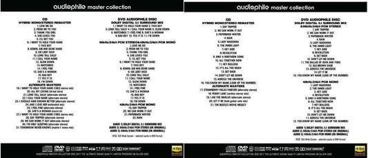 The Beatles Audiophile Past Masters Vol 1&2 2 CD 2 DVD Set Hybrid Remaster Music