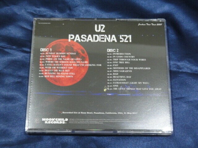 U2 / Pasadena 521 Joshua Tree Tour 2017 2CD Moonchild Records