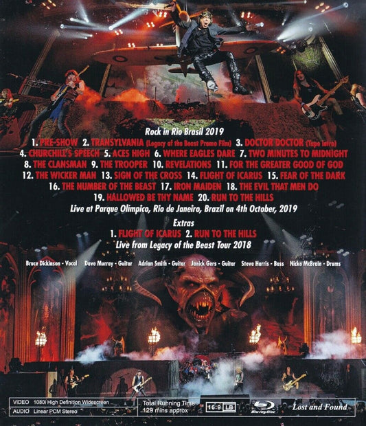 Iron Maiden Rock In Rio 2019 Blu-ray 1 Disc Case Brazil Heavy Metal Japan F/S
