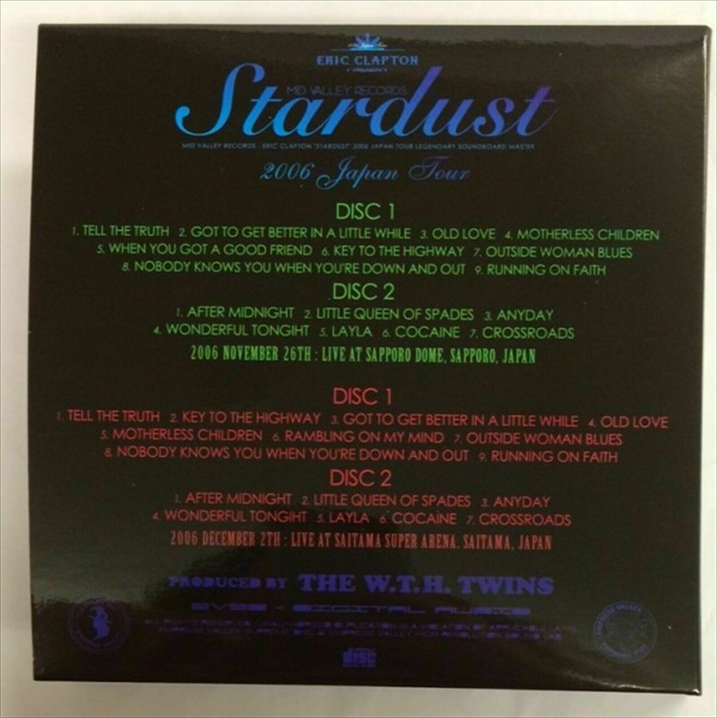 Eric Clapton Stardust 2006 4CD 32 Tracks Box Set Mid Valley