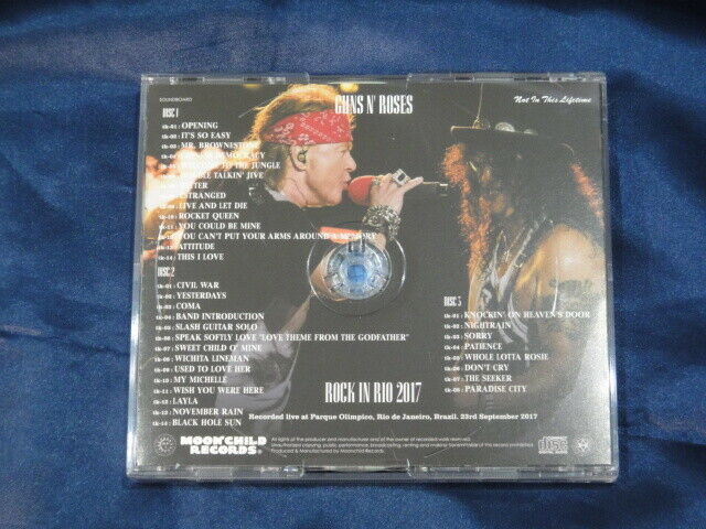 Guns 'N' Roses Rock In Rio 2017 Soundboard 3CD Moonchild