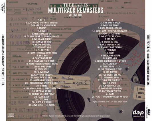 The Beatles Multitrack Remasters Vol 1 & 2 Digital Archives Promotion CD 4 Discs