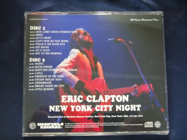 Eric Clapton New York City Night 1974 2CD Moonchild Records