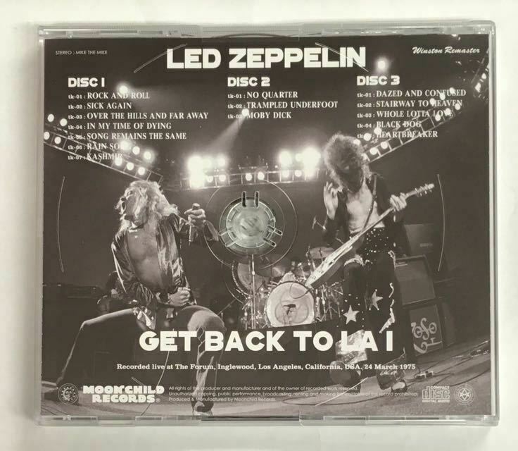 Led Zeppelin Get Back To LA 1 & 2 & 3 1975 3 Set 9CD Moonchild