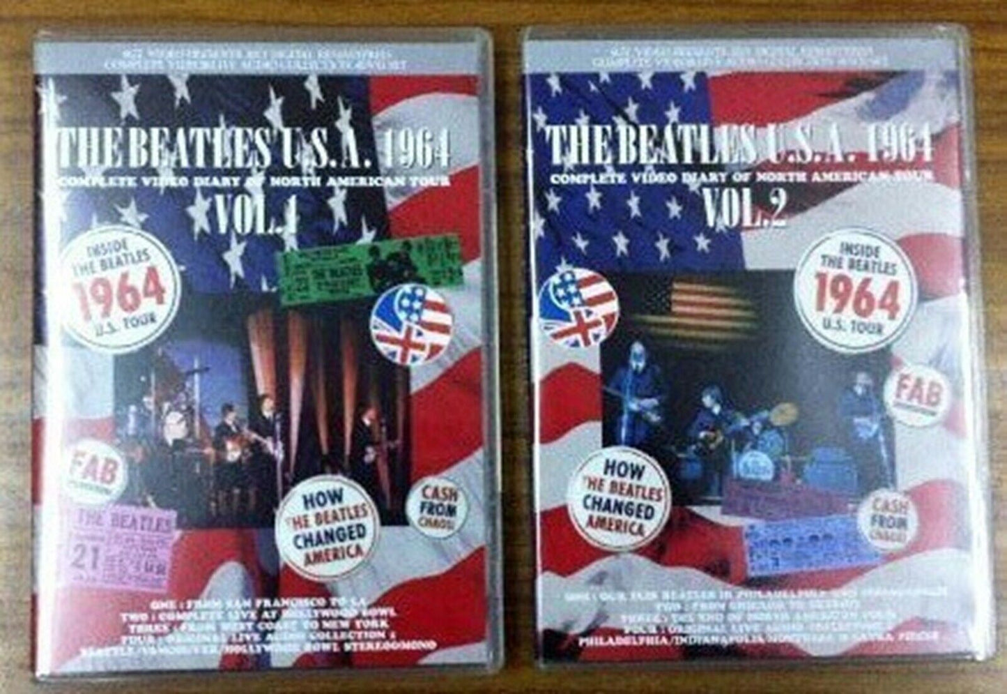 The Beatles / U.S.A 1964 Vol. 1 & 2 Set San Francisco Hollywood New York (8DVD)
