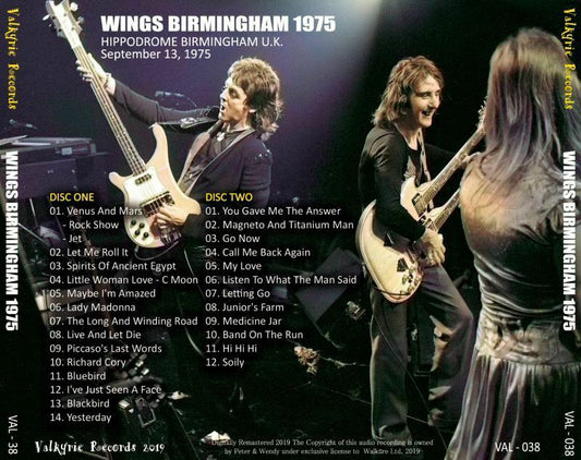 Paul McCartney Wings Birmingham September 13 1975 CD 2 Discs 26 Tracks Music F/S