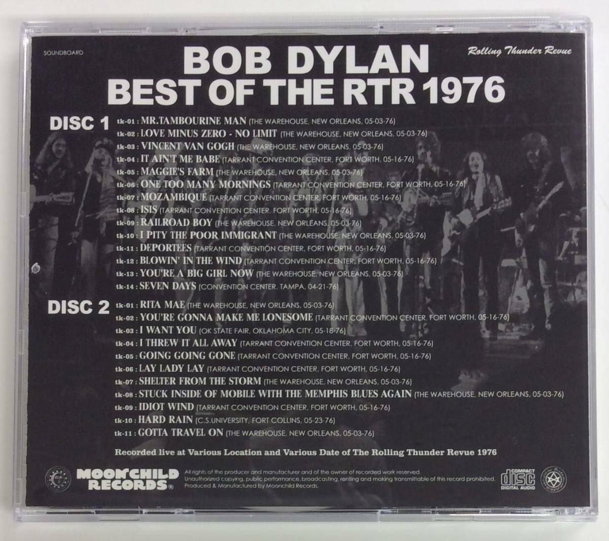 Bob Dylan Best Of The RTR 1976 2CD Moonchild Records