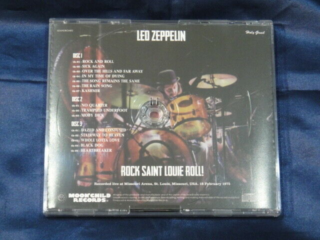 Led Zeppelin Rock Saint Louie Roll 3CD 15 Tracks Soundboard Moonchild Records