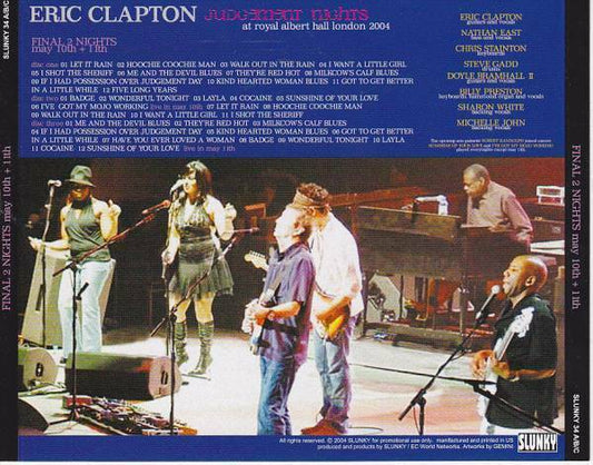 Eric Clapton Royal Albert Hall 2004 Final 2 Night May 10th 11th London CD 3 Set