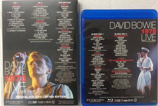 David Bowie 1978 Live Collection Tokyo Dallas Bremen 2CD 1DVD 2Blu-Ray Set Music
