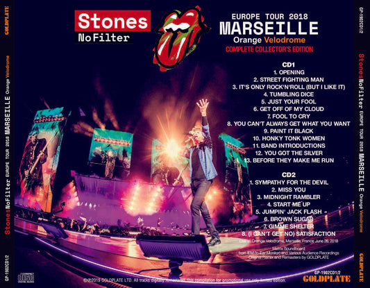 The Rolling Stones No Filter Europe Tour 2018 Marseille Orange Velodrome 2CD