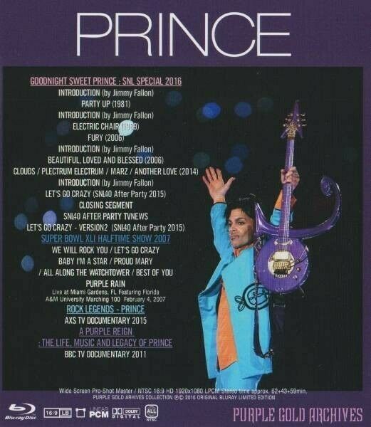 Prince Goodnight Sweet Prince Memorial Collection Blu-ray 2016 HD Master Edition 1BDR