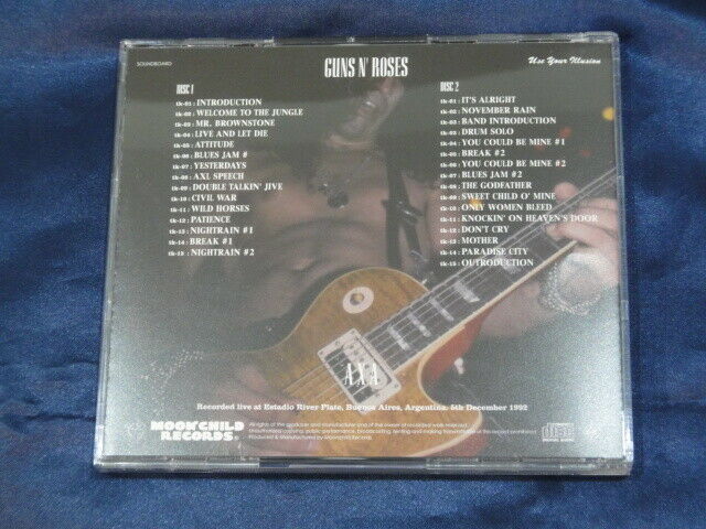 Guns N' Roses AXA 1992 2CD Moonchild Records