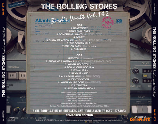 The Rolling Stones Bird's Vault Vol 1 - 2 1977-1983 Outttakes CD 2 Discs Set F/S