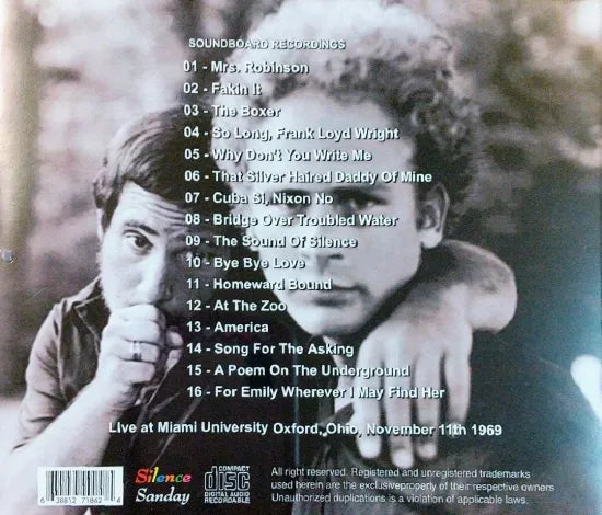 Simon & Garfunkel / Miami University Oxford 1969 (1CDR)