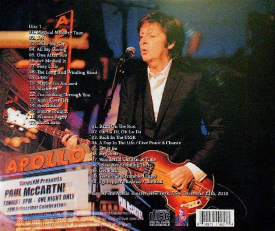 Paul McCartney / Apollo Theater 2010 SOUNDBOARD (2CDR)